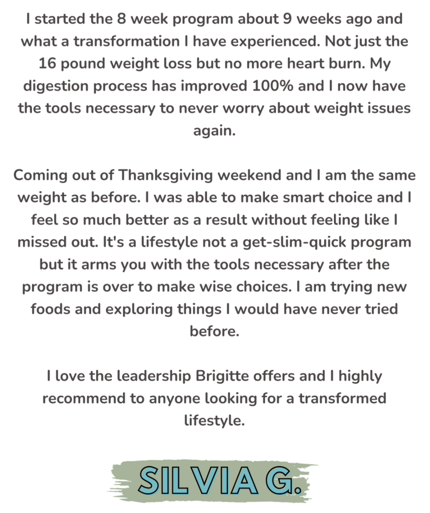 Silvia G Testimonial